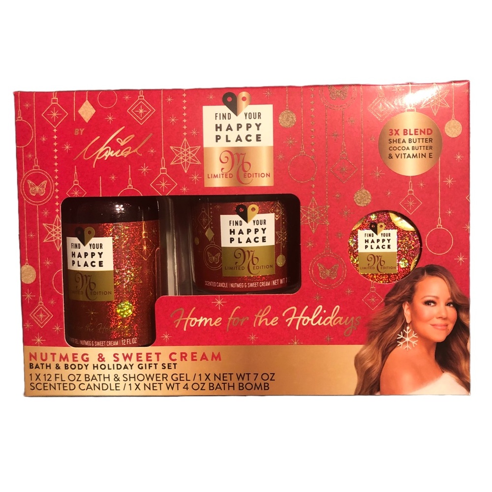 Find your Happy Place 
Mariah Carey Limited Edition Set
Nutmeg and Sweet Cream